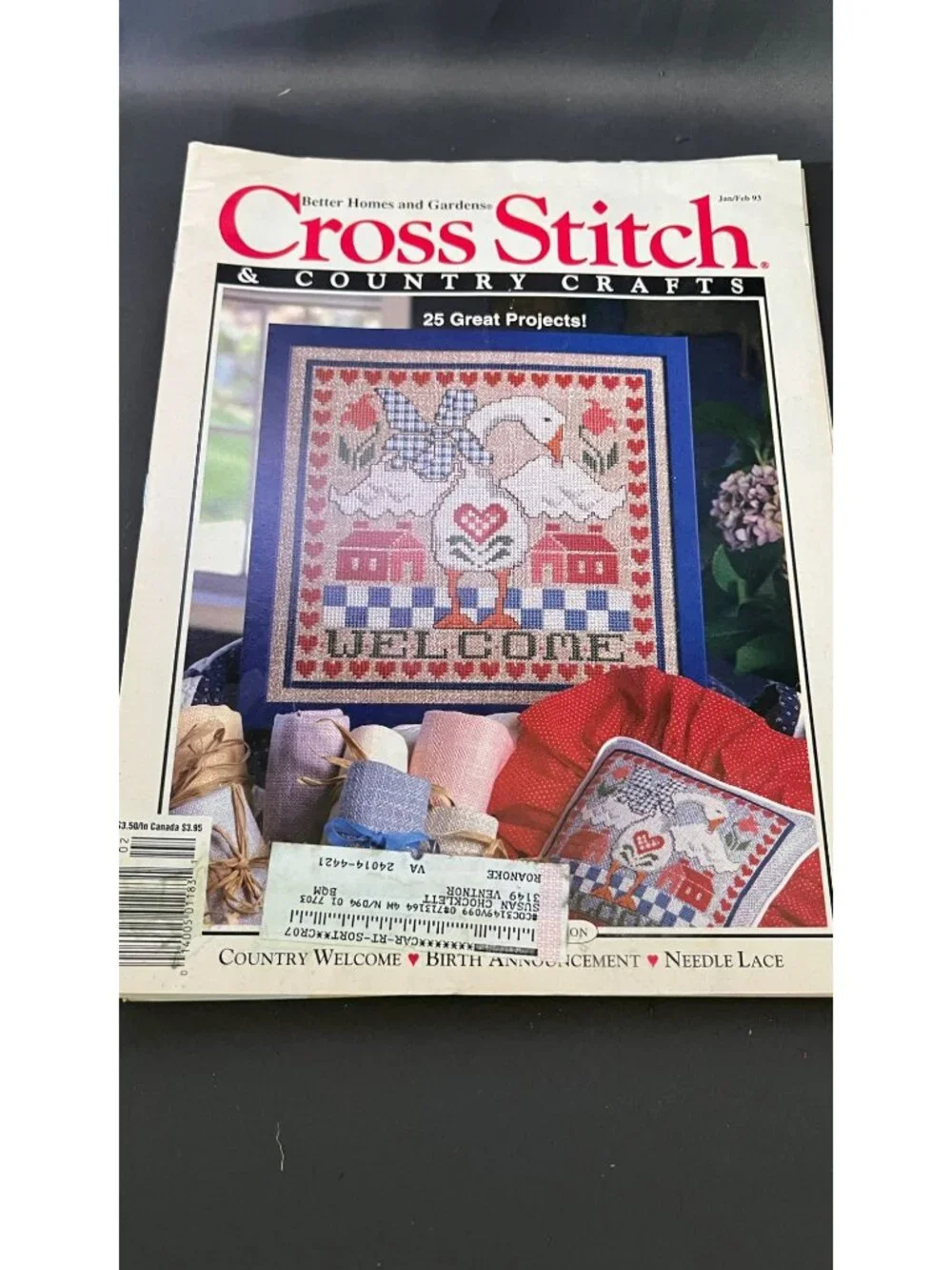 18 Vintage Cross Stitch & Country Crafts Magazines 1990-1991 Collection